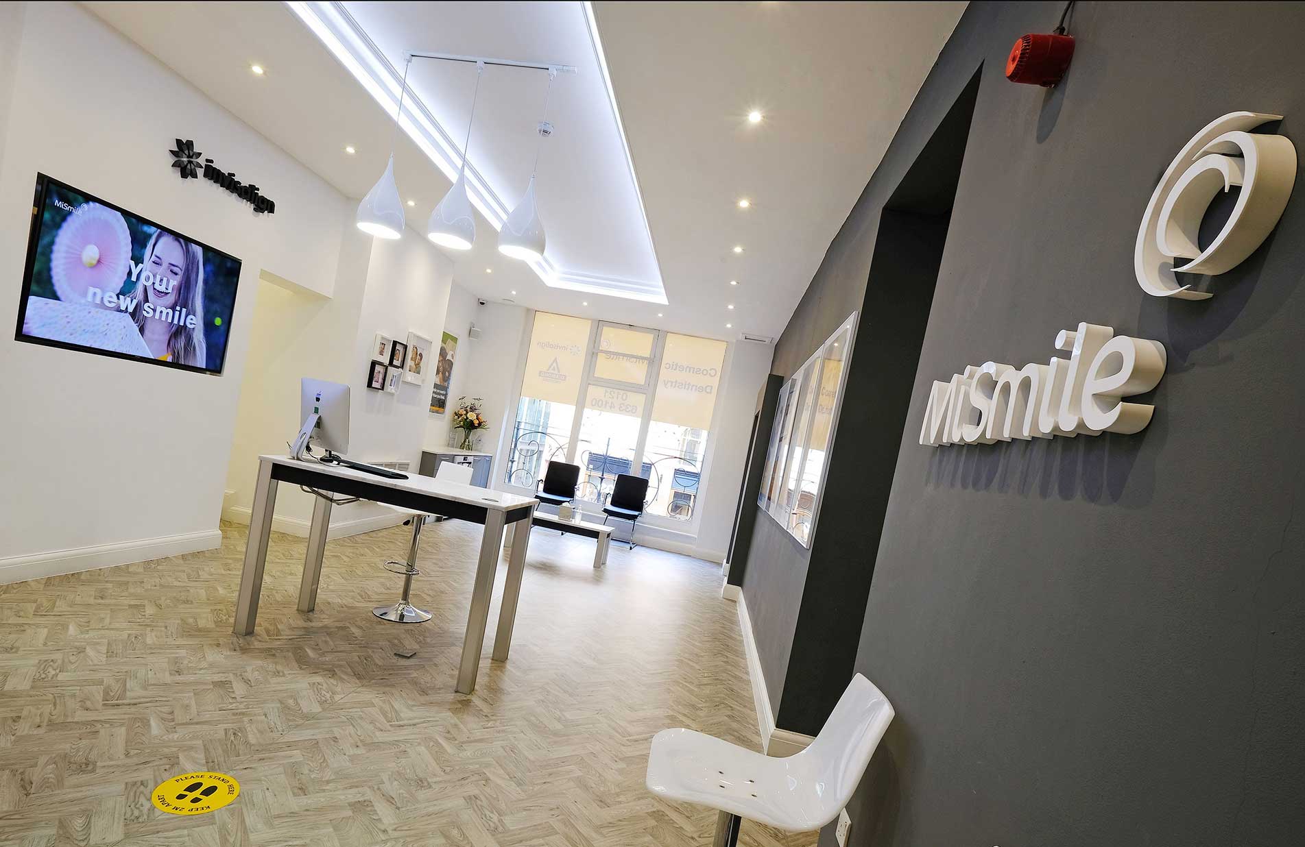 MiSmile Birmingham Dental Practice Reception design and build