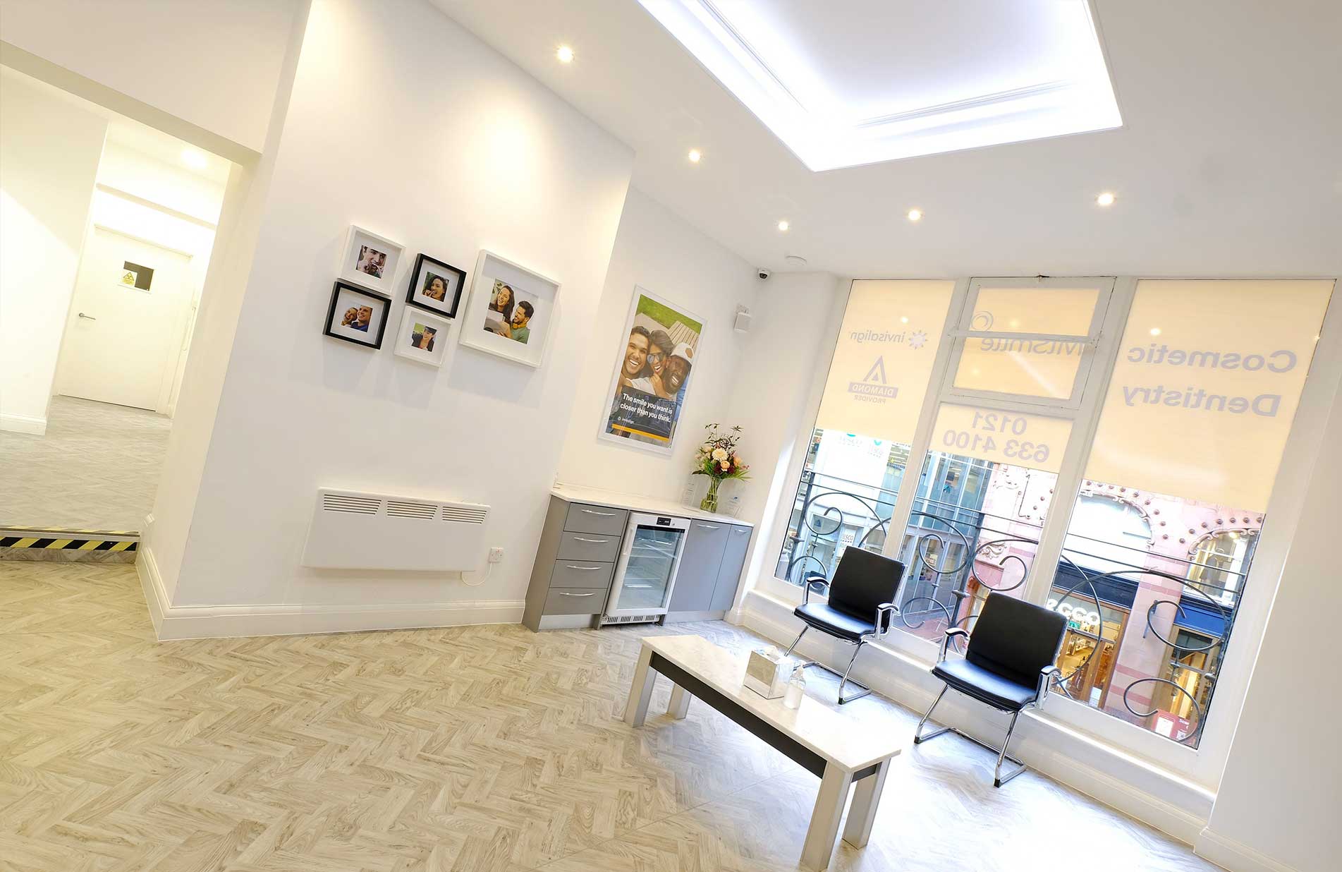 MiSmile Birmingham Dental Practice Reception design and build